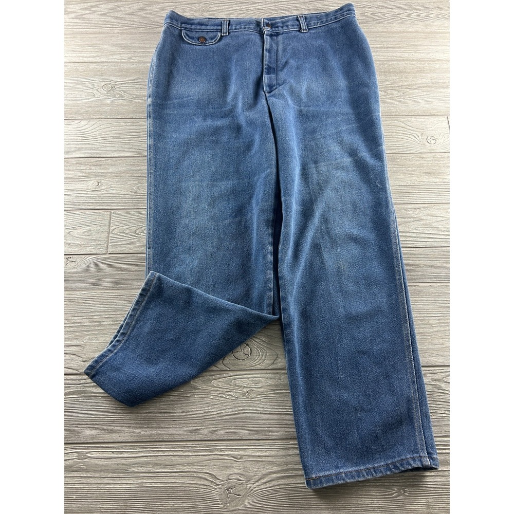 VTG 80s Levis Jeans Mens Orange Tab Made In USA Dark Wash Straight Leg 37x29
